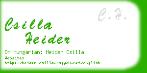 csilla heider business card